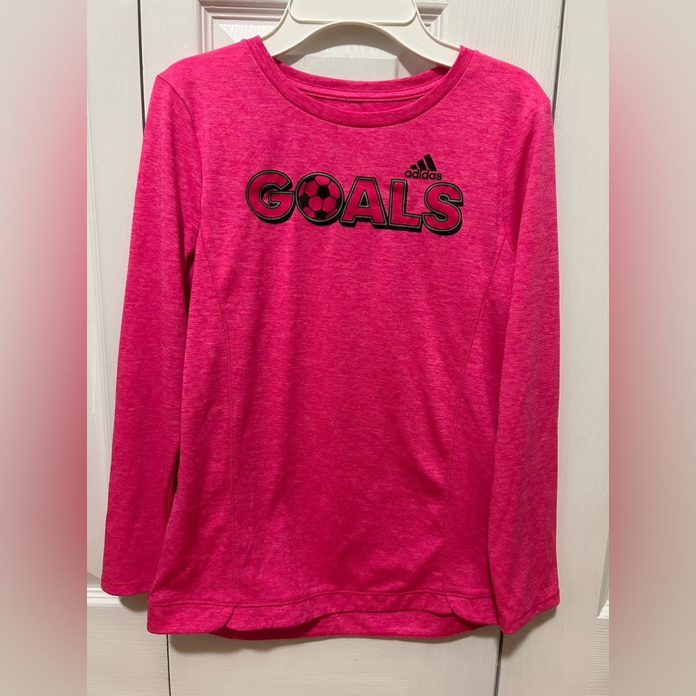 Adidas Kids Girls Pink Long Sleeve Shirt